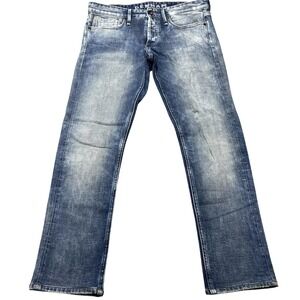 Denham Razor Slim Fit Jeans Mens 35x30 Blue Medium Wash Tapered Denim Stretch
